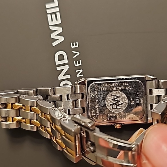 Authentic Raymond Weil Mother of Pearl dial Tango Sapphire Crystal 18mm watch . - Picture 4 of 10